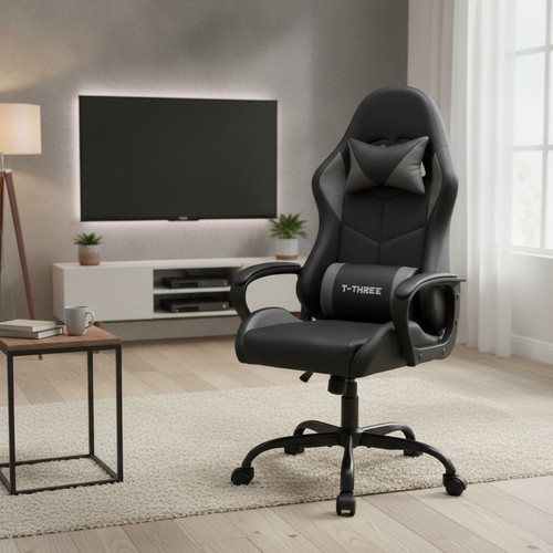 Ergonomic gaming chair grey - gaming,